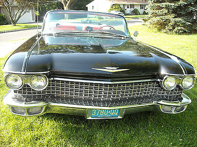 Cadillac : Other 2 doors 1960 cadillac convertible black with red interior