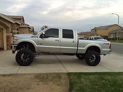 Ford : F-250 lariat ultimate pkg lifted ford f250 lariat ultimate silver with black leather 22x14 mcgaughys lift