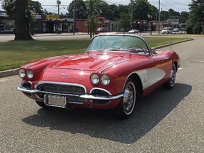 Chevrolet : Corvette CORVETTE C1 CONVERT HARD AND SOFT TOP  1961 chevrolet corvette convertible 2 tops stunning in and out rare 270 hp