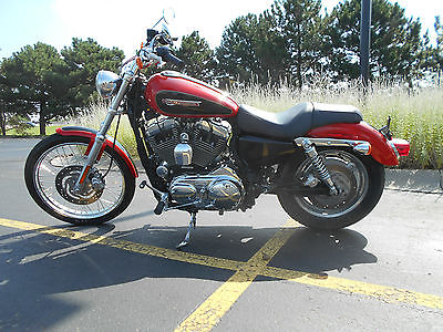 Harley-Davidson : Sportster 2010 harley davidson xl 1200 c bank repossession scarlet red and black 5 260 miles