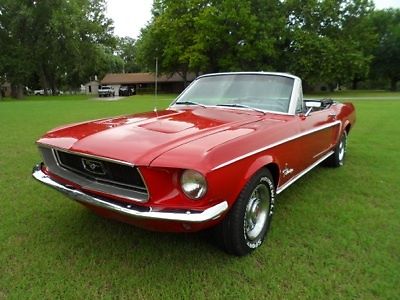 Ford : Mustang Black 1968 mustang convertible