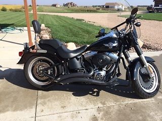 Harley-Davidson : Softail Fat Boy Lo, Black, Excellent Condition, Vance and Hines, Custom Exhaust