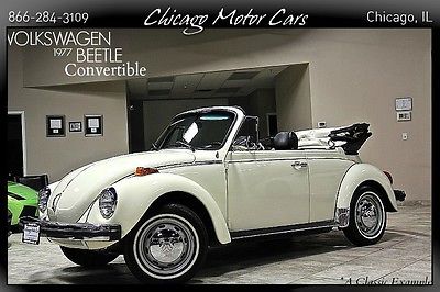 Volkswagen : Beetle - Classic 2dr Convertible 1977 volkswagen super beetle convertible soft top 4 speed manual 15 wheels