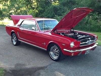Ford : Mustang Ragoon Red 1964.5 ford mustang 2 dr coupe