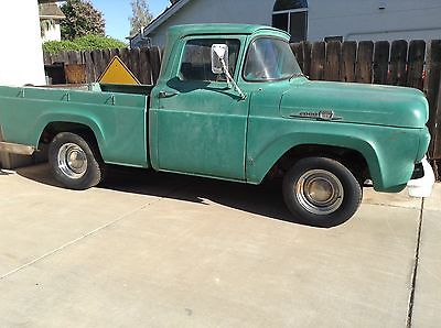 Ford : F-100 1959 ford f 100 short bed pickup truck great patina project