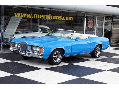 Mercury : Cougar 1972 mercury cougar xr 7 convertible 351 automatic a c ps pb nicely restored