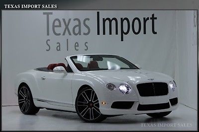 Bentley : Continental GT GTC CONVERTIBLE V8 MULLINER,22-INCH WHEELS 2013 continental gtc v 8 convertible mulliner pkg white red 22 inch wheels