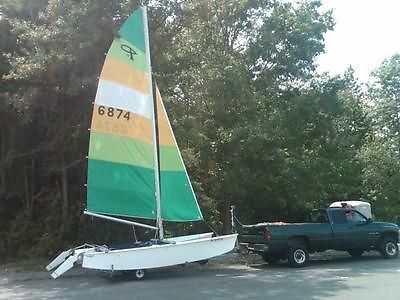 Prindle 16 Sailing Catamaran and Trailer, customized for fast rigging