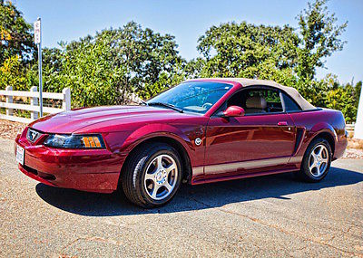 Ford : Mustang GT 2004 crimson red mustang premium v 6 convertible mileage 43558