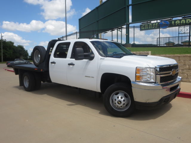 Chevrolet : Silverado 3500 2WD Crew Cab TEXAS OWN 2013 CHEVY SILVERADO 3500HD FLAT BED ONE OWNER ACCIDENT FREE