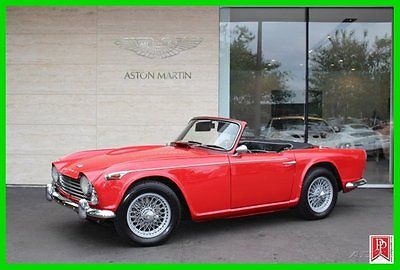 Triumph : Other 1966 triumph tr 4 a roadster red over black well documented very nice