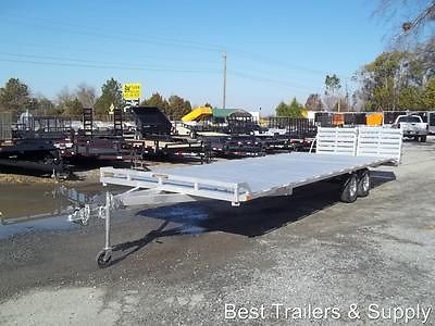 1024 H aluma deckover equipment trailer 24 ft all aluminum bobcat trailer 2016