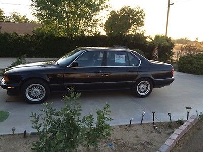 BMW : 7-Series 740iL 1993 bmw 740 il black with leather 153 000 miles fair good condition
