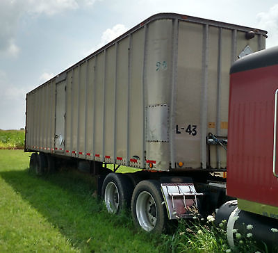 Older Semi Van Trailer Dry Farm Grain Storage