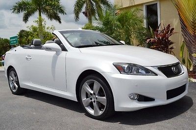 Lexus : IS Hardtop Convertible 2011 lexus is 250 c one owner florida convertible pearl white cooled leather