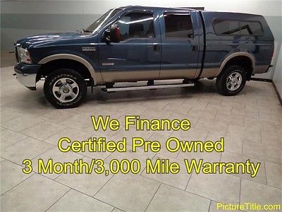 Ford : F-250 Lariat 4WD Crew Diesel Camper Shell 05 f 250 lariat 4 x 4 leather heated seats camper shell diesel we finance texas