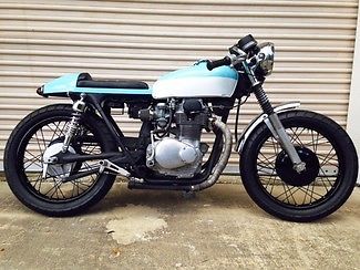 Honda : CB 1971 honda cb 350 blue vintage cafe racer motorcycle