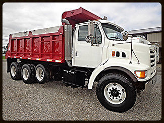 Ford : Other 98 white commercial dump truck semi diesel cat tandem duals tag axle cheater wms