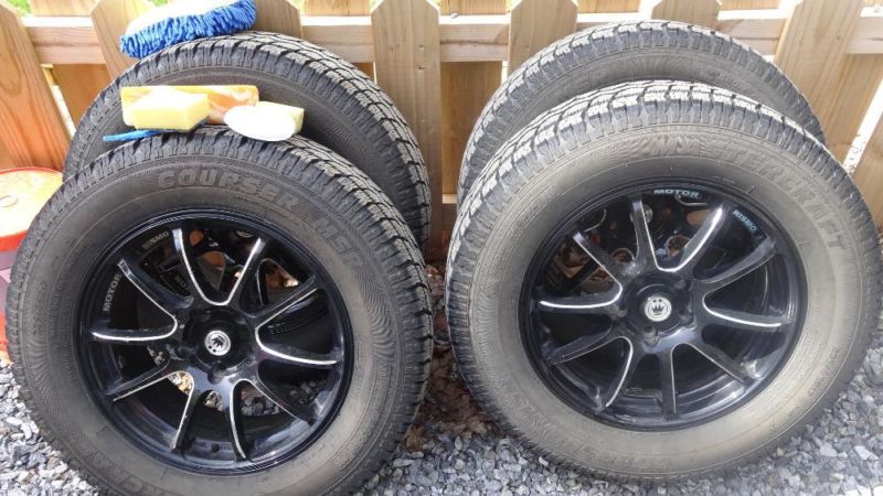 Studded snow tires on 17