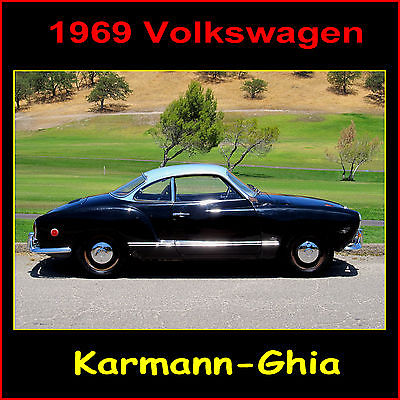 Volkswagen : Karmann Ghia Karman Ghia Coupe Type 1 - *SEE VIDEO* 69 vw karmann ghia runs xlnt original cond needs cosmetics tlc see video