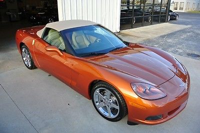 Chevrolet : Corvette Atomic Orange, 3LT, F55, Low Mileage, Florida Car 2007 atomic orange convertible 3 lt f 55 suspension navigation chrome wheels