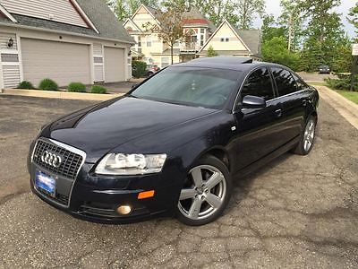 Audi : A6 A6 08 audi a 6 3.2 v 6 s line quattro blue with black and brown interior 46 000 miles