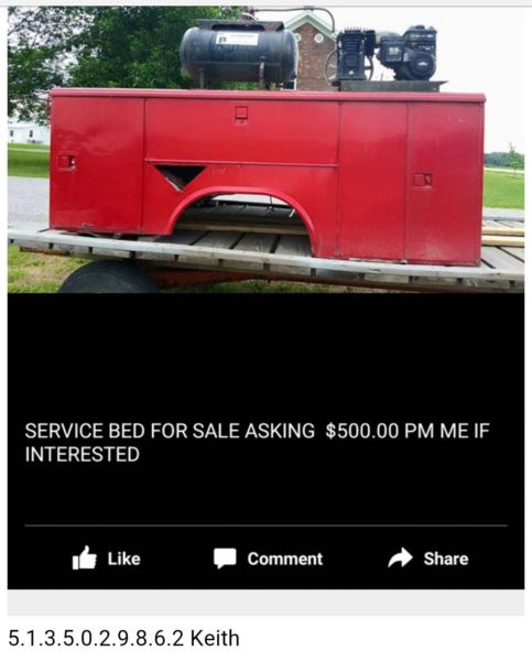 Service Bed For Sale