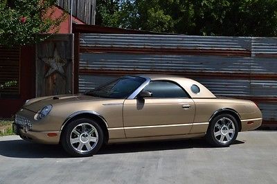 Ford : Thunderbird 50th Anniversary 7 k miles 2 owner window sticker 2 tops boot cover service records 2 keys mint