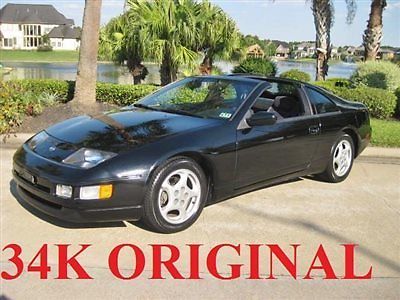 Nissan : 300ZX 2+2   AUTO T TOP 34K ORIGINAL CAR 34 k auto t top original 2 owner none nicer super black try to find one nicer
