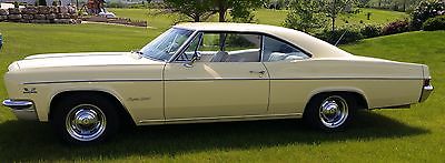 Chevrolet : Impala ss   super sport 1966 chevy impala ss 396 325 hp lemonwood yellow numbers matching