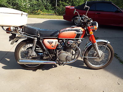 Honda : CB Very Nice 1972 Orange Honda 350 CB Motorcycle Original, Low Miles, Runs Great!!!
