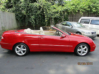 Mercedes-Benz : CLK-Class CLK320 2005 mercedes benz clk 320 red creme with only 48880 miles extra clean