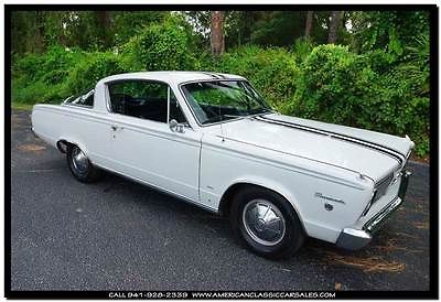 Plymouth : Barracuda Fastback 1966 plymouth barracuda 85 k miles 273 v 8 automatic no rust florida