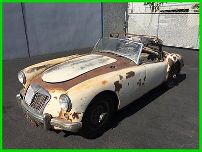 MG : MGA 1959 mga 1500 roadster wire wheels 4 speed oew blk barn find for restoration