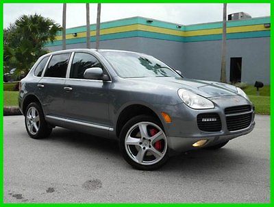 Porsche : Cayenne Turbo 2005 porsche cayenne turbo 4.5 l v 8 awd gray over black leather