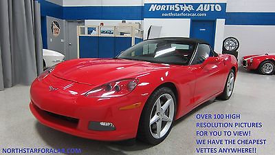 Chevrolet : Corvette C6 CONVERTIBLE WITH BALANCE OF FACTORY WARRANTY!! 13 torch red black auto 1 owner new tires clean carfax 3 to choose from