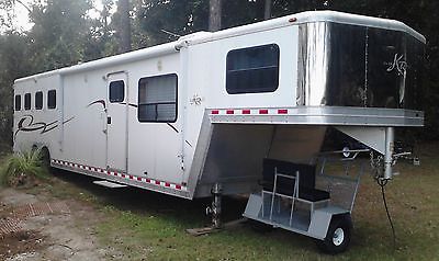 4 horse living quarter trailer Kiefer Built all aluminum