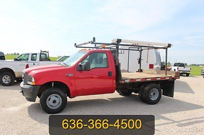 Ford : F-350 XL 2004 xl used 5.4 l v 8 4 x 4 flatbed dually service utility work cab chassis racks