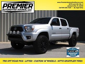 Toyota : Tacoma PreRunner 2012 lifted trd prerunner lift nitto 285 65 18 tires nfab steps clean low miles