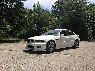 BMW : M3 Base Coupe 2-Door 2002 bmw m 3 6 speed 76 k miles white ext black int fully loaded