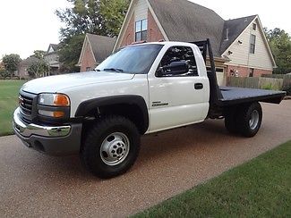 GMC : Sierra 3500 Flatbed Duramax Diesel DRW ARKANSAS OWNED, FLATBED, DURAMAX DIESEL DUALLY 4X4, PERFECT CARFAX!