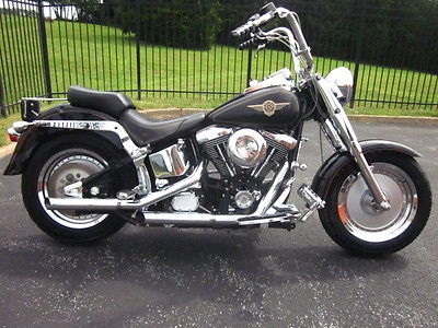 Harley-Davidson : Softail 1997 harley davidson softail fatboy extras evo 1.3 l 92 k damaged runs chromed