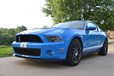 Ford : Mustang SHELBY GT500 SVT 2012 shelby gt 500 svt package grabber blue only 740 miles