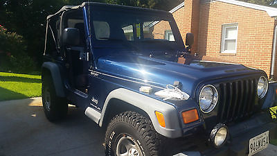 Jeep : Wrangler Unlimited Sport Utility 2-Door dark blue soft top jeep with cover bf goodwrech tires