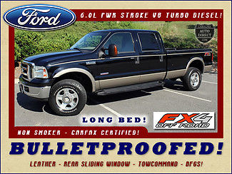 Ford : F-350 Lariat Crew Cab Long Bed SRW 4x4 FX4 BULLETPROOFED! TURBO DIESEL-ARP STUDS-EGR DELETE-NEW OIL COOLER-LEATHER-TOWCOMMAND-NON SMOKER!