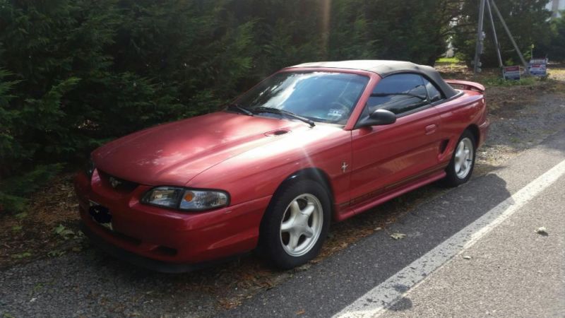 98 Ford Mustang Red Convertible v6