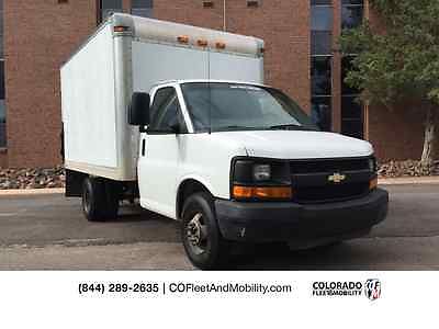 Chevrolet : Express G3500 2010 chevrolet cutaway box truck 12 foot long dually with power tommy gate lift