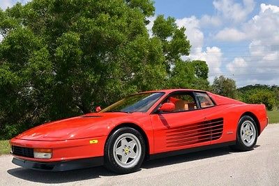 Ferrari : Testarossa 1990 testarossa red tan 12 k miles 30 k major just completed