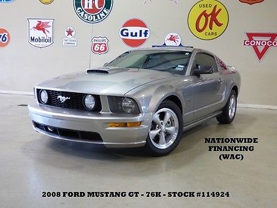 Ford : Mustang GT Premium 5 SPD TRANS,EXHAUST,LTH,6 DISK CD,76K,WE FINANCE! 08 mustang gt premium 5 spd trans lth shaker 500 17 in wheels 76 k we finance