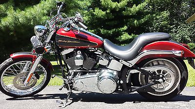 Harley-Davidson : Softail 2007 harley softail deuce fire red and black pearl mint condition 4800 miles
